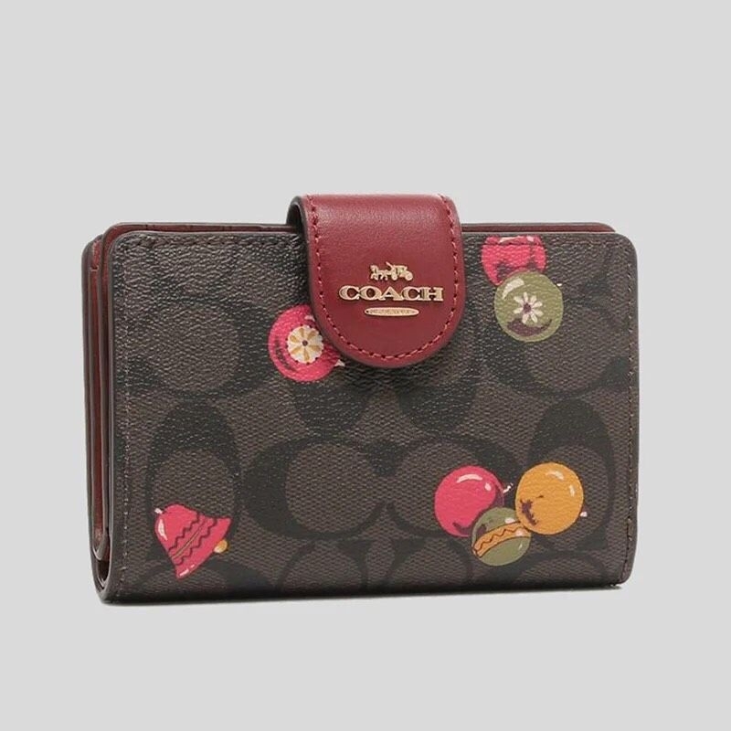 VÍ COACH GÀI Medium Corner Zip