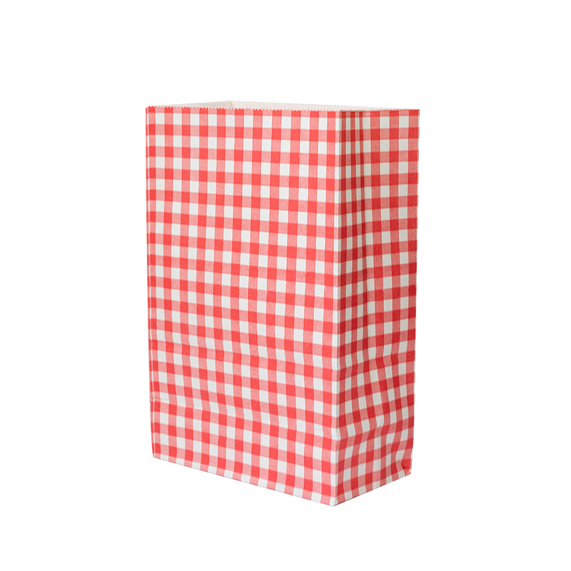 Túi giấy đựng quà mini cute mẫu 5, giấy gói hàng họa tiết caro.