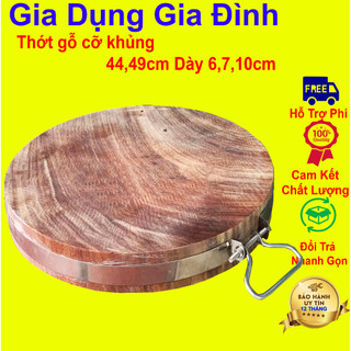 Thớt gỗ nghiến tây bắc núi đá nguyên khối băm chặt nhà hàng cỡ 44,49cm
