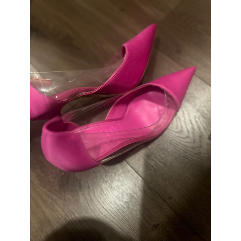 Giày cao gót Mango size 37 màu hồng cánh sen