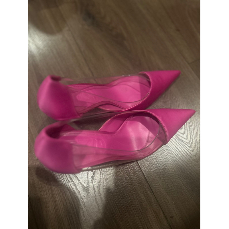 Giày cao gót Mango size 37 màu hồng cánh sen