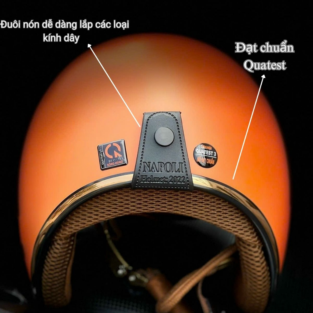 Mũ bảo hiểm 3/4 Napoli Sh Ruby New
