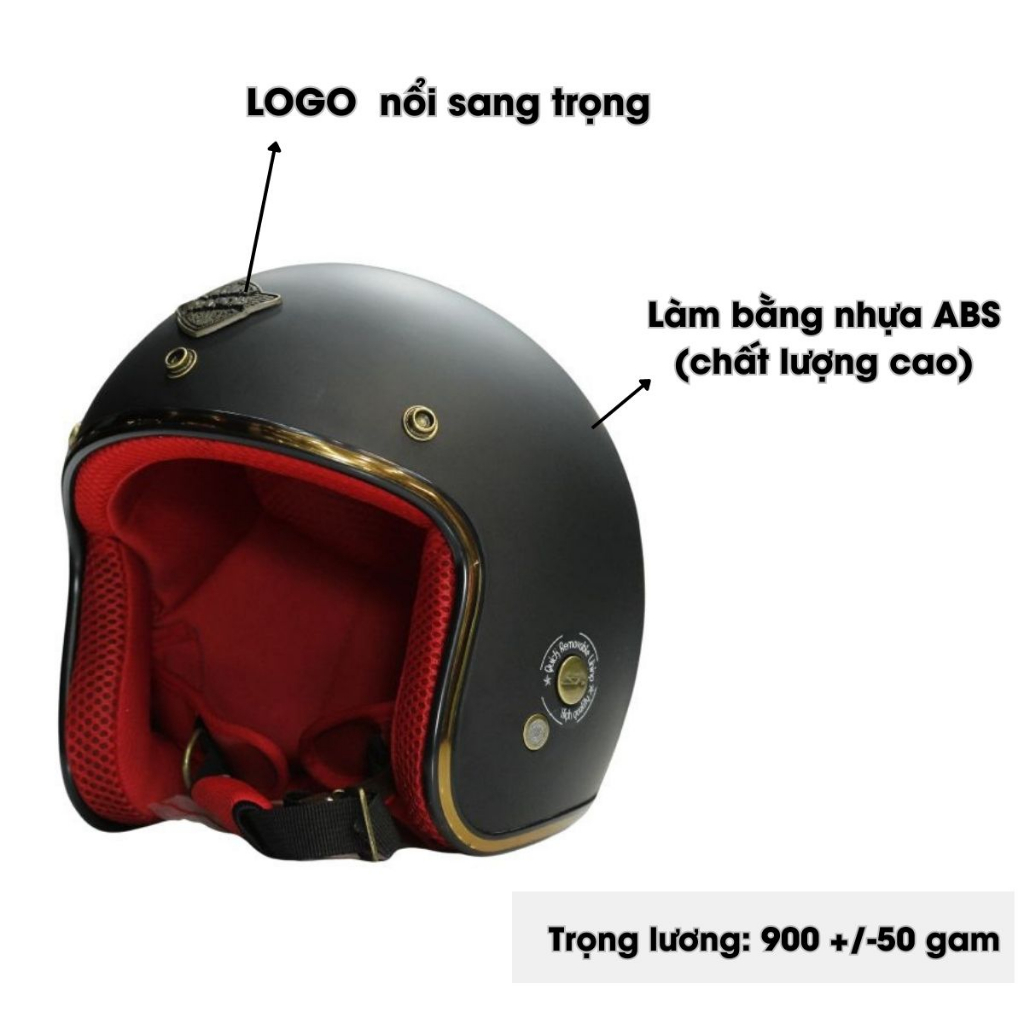 Mũ bảo hiểm 3/4 Napoli Sh Ruby New