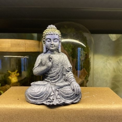 Tượng Phật A Di Đà Giả Đá Mini Trang Trí Terrarium - Cao 9cm
