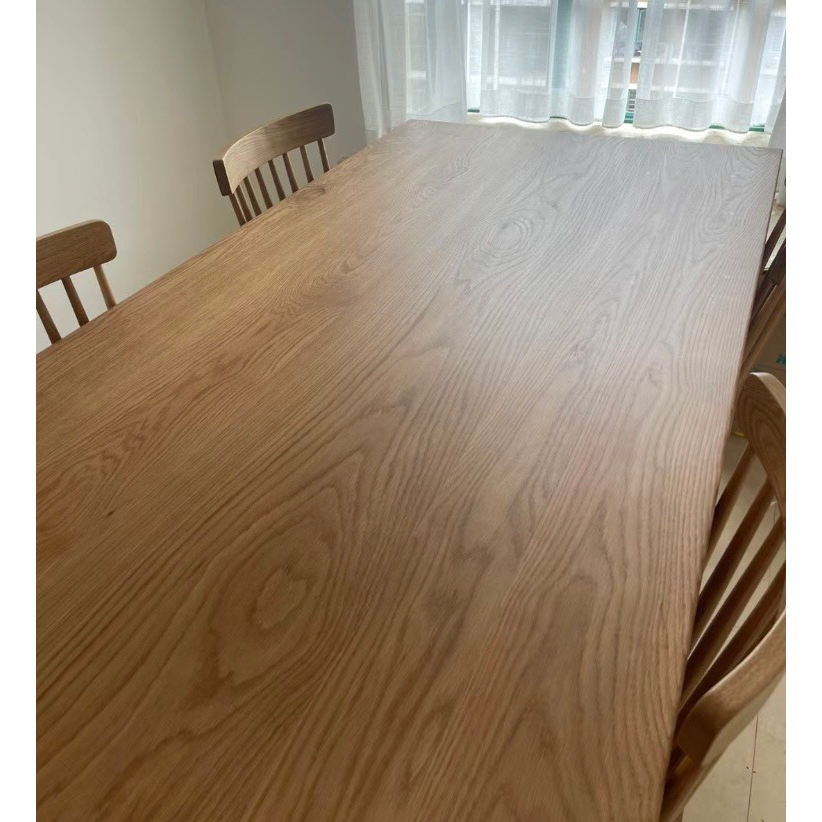 Bộ bàn làm việc, Bàn ăn chân gỗ tự nhiên