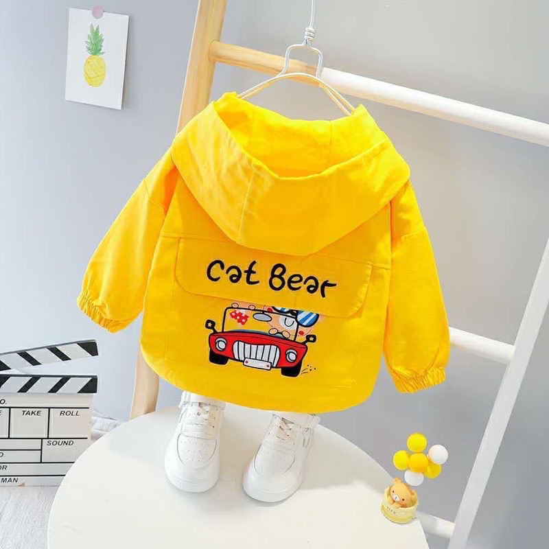 Áo khoác cho bé🐷,áo khoác in hình gấu vs ô tô ngộ nghĩnh và đáng yêu