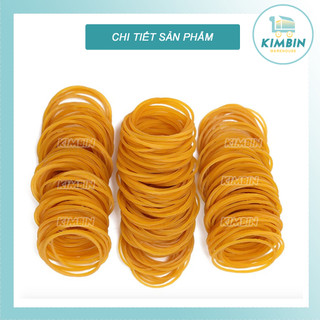 [Bán lẻ: 100g, 500g] Dây thun vàng, nhỏ, trung, lớn - KIMBIN