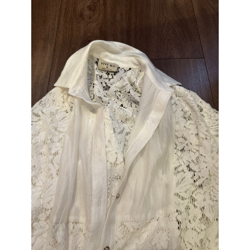 Set thiết kế ren ViviKa size M màu trắng