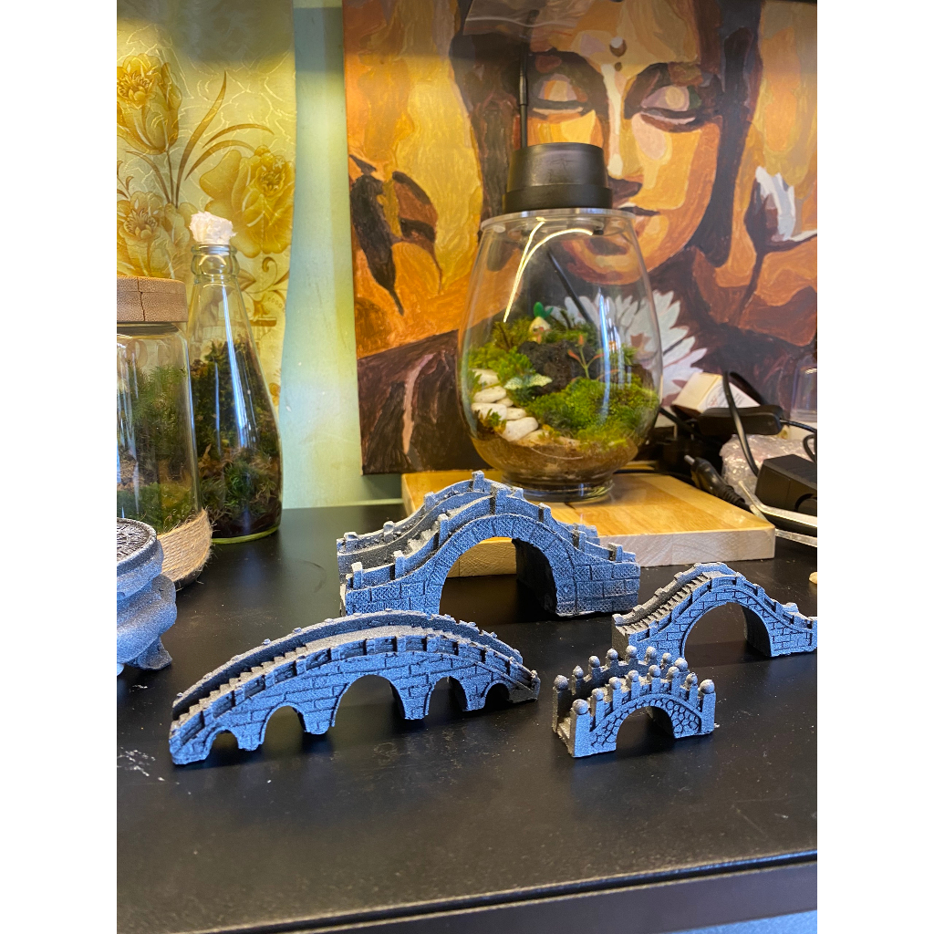 Bộ Cầu Giả Đá 4 Size Mini Trang Trí Terrarium, Tiểu Cảnh