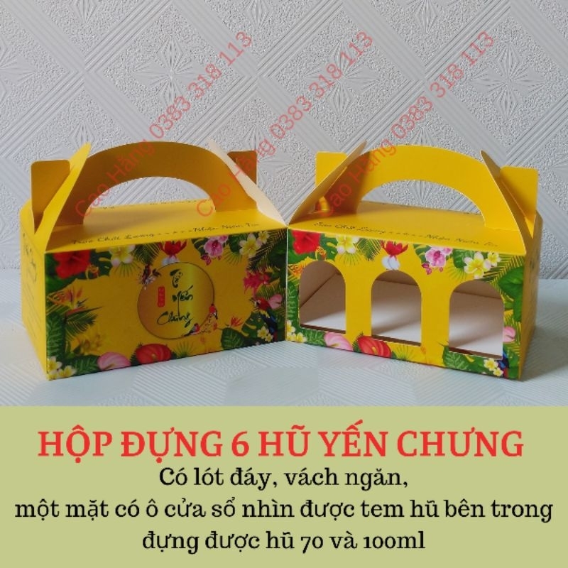 Hộp đựng yến hũ/ đựng yến chưng 6 hũ