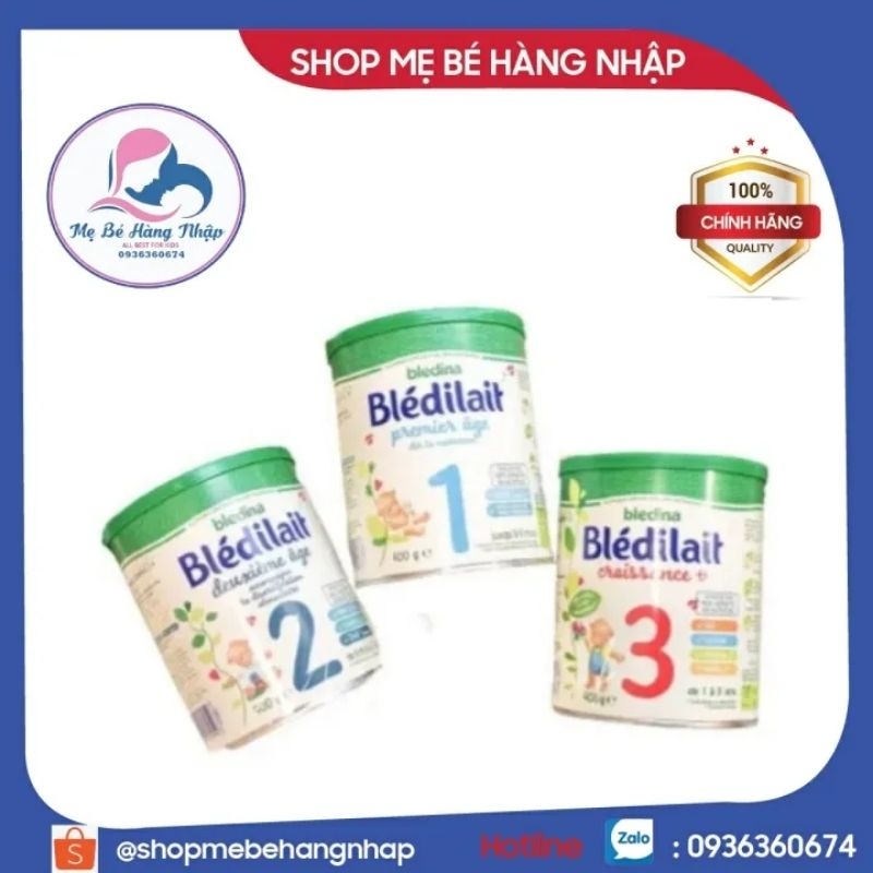 Sữa Bledilait 400g số 1,2,3 chính hãng - Nội địa Pháp