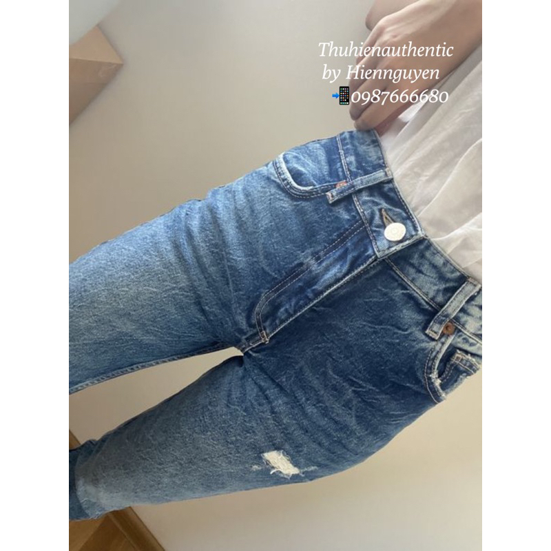 Quần jean ripped highrise slimfit mã code: 6688/234/401 ZARA chính hãng