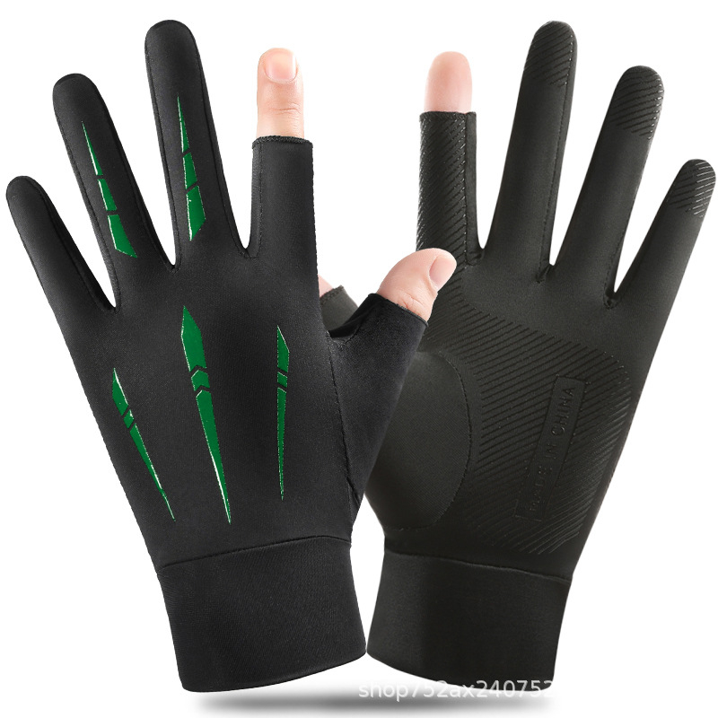 [Mẫu mới] Găng tay lụa lạnh chống trượt/chống nắng/chống tia UV cảm ứng màn hình dùng khi chơi thể thao/đi xe máy