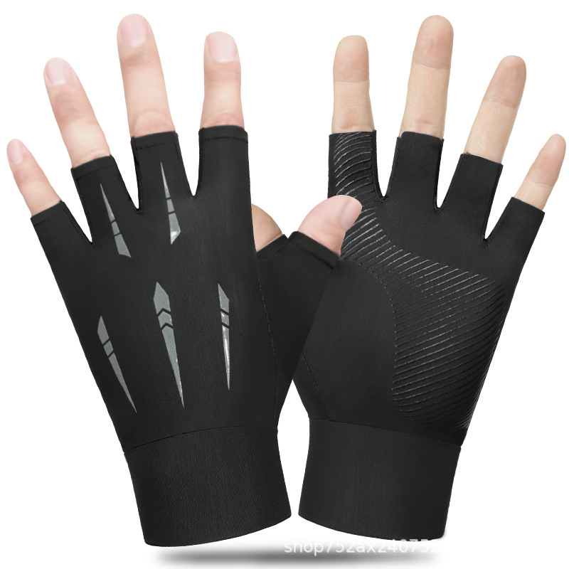 [Mẫu mới] Găng tay lụa lạnh chống trượt/chống nắng/chống tia UV cảm ứng màn hình dùng khi chơi thể thao/đi xe máy