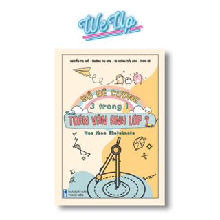 Sách - Combo Sổ Tay Hack Kiến Thức Toán Anh 7 & Đề Cương Toán Văn Anh 7 Học Theo SKETCHNOTE