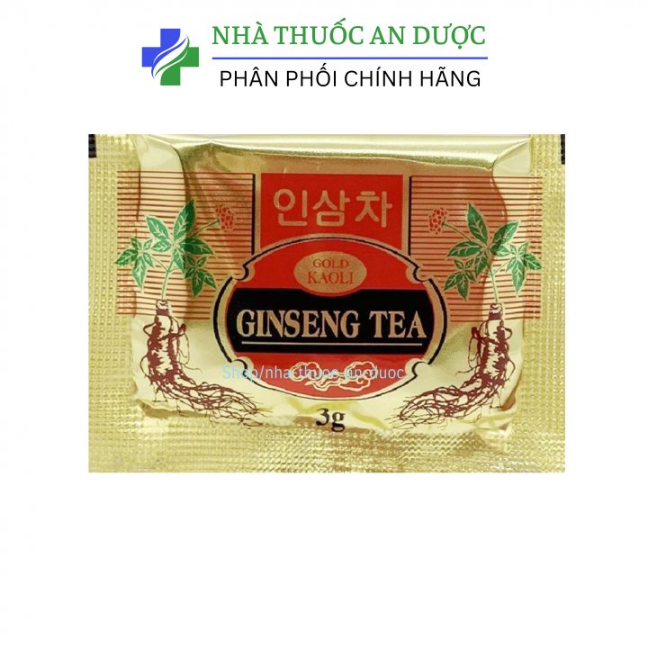 Trà nhân sâm Gold Kaoli Ginseng Tea Hộp 10 gói tăng cường sức khỏe - Nguyên liệu nhập khẩu Hàn Quốc