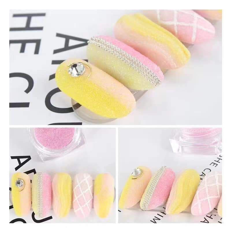 Nhũ cát rắc móng kim tuyến nail ngũ sắc siêu sáng