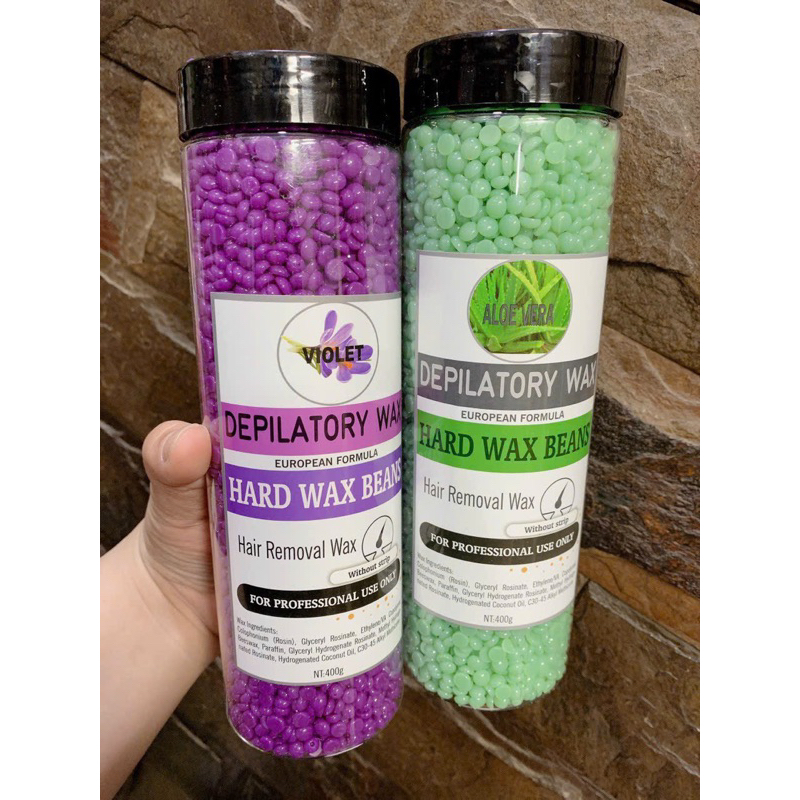 Sáp wax lông hạt đậu HARD WAX BEANS hộp 400g