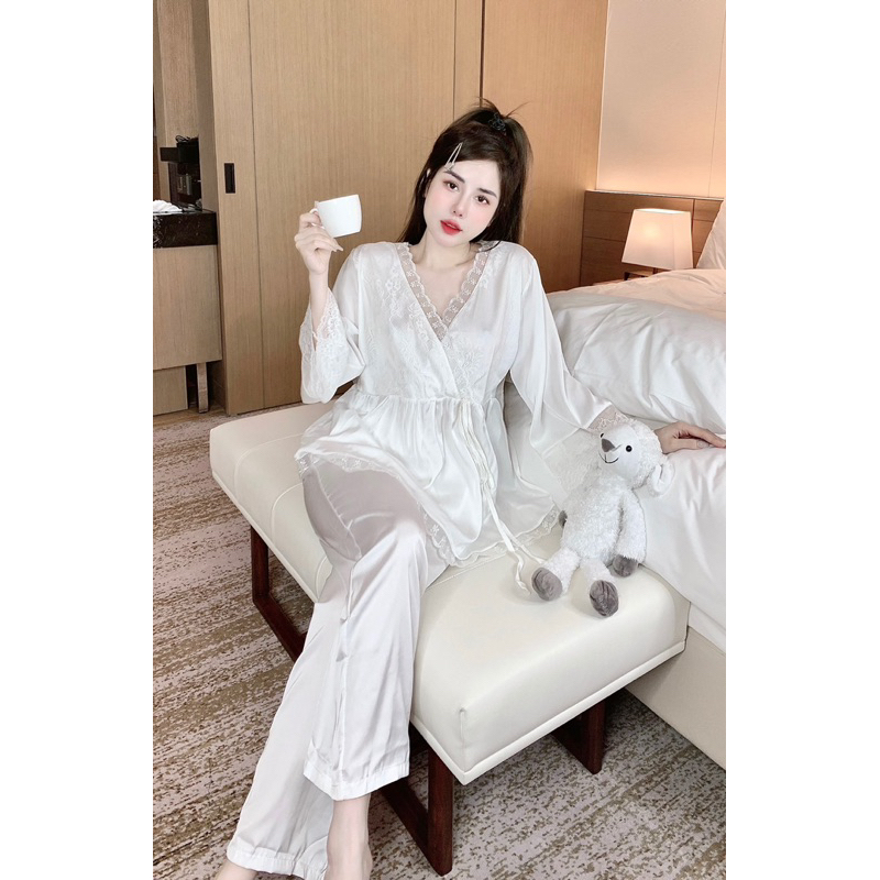 Sét đồ ngủ pijama thiết kế siêu sang, mẫu mã đa dạng- chất lụa mịn mát