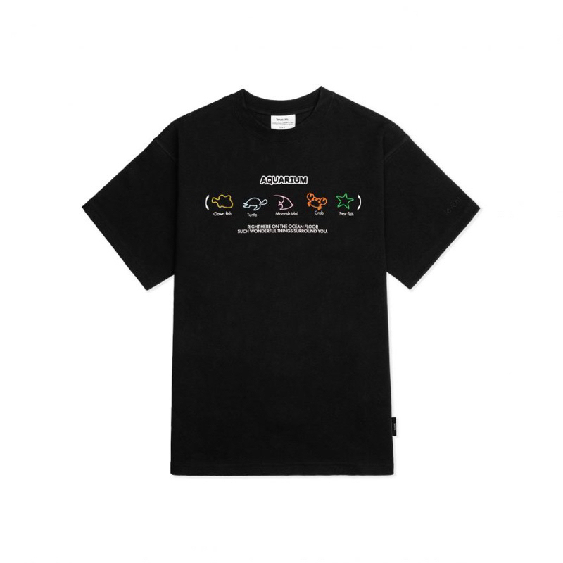 TEE LEVENTS AQUARIUM BLACK/WHITE