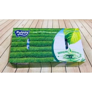 Hộp khăn giấy lụa hộp rút pulppy trà xanh