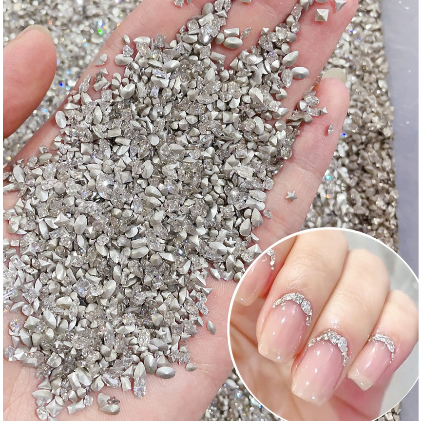 Sét đá chân nhọn mini, đá chạy viền móng