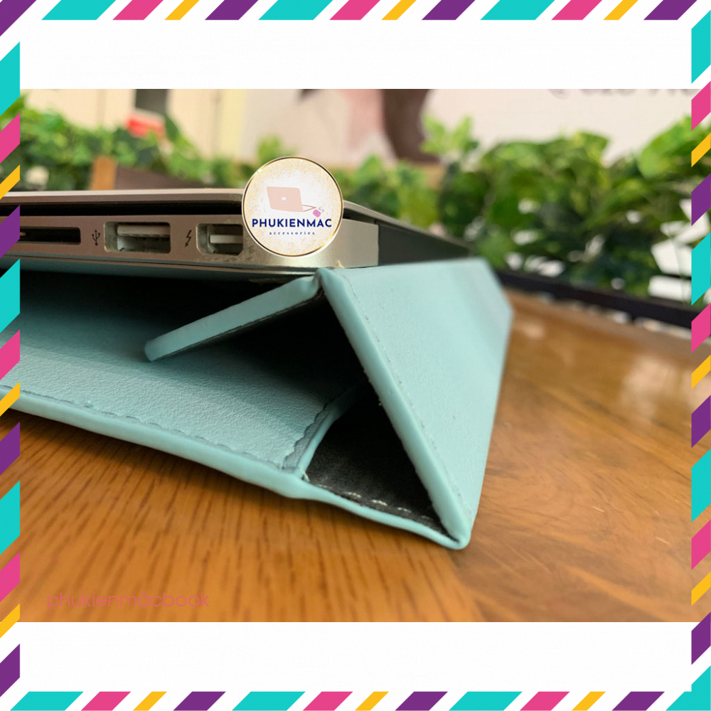 Túi đựng Laptop Macbook 13/14 inch chất liệu Da PU Mềm màu Xanh đa công dụng | BigBuy360 - bigbuy360.vn
