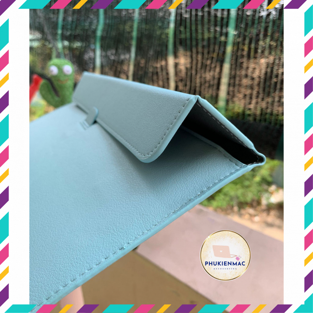 Túi đựng Laptop Macbook 13/14 inch chất liệu Da PU Mềm màu Xanh đa công dụng | BigBuy360 - bigbuy360.vn