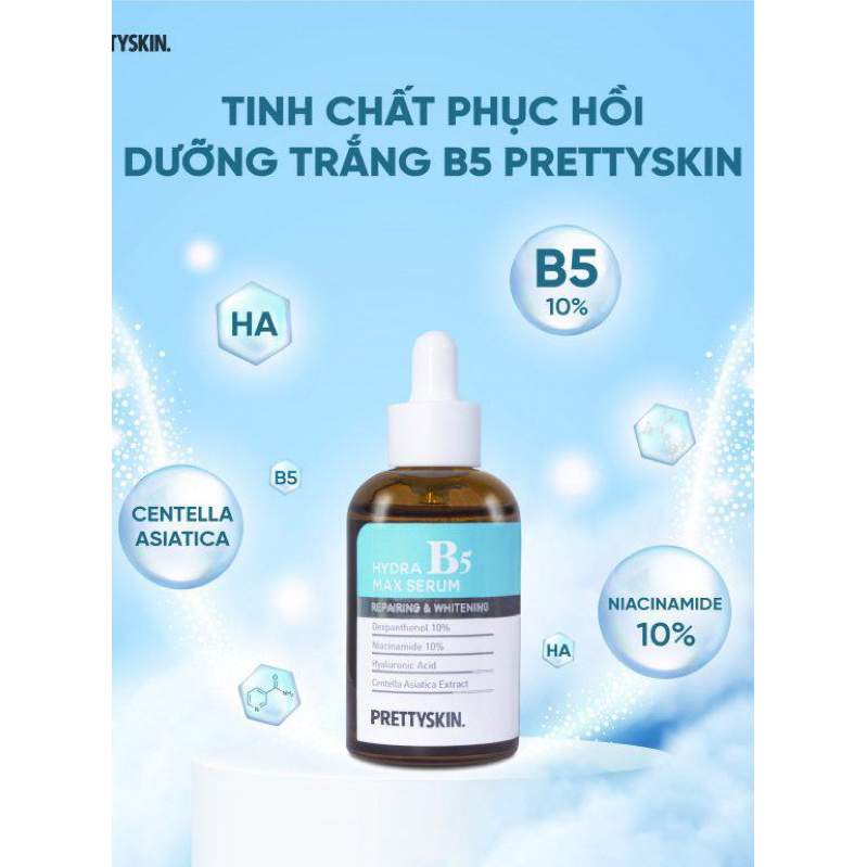 Tinh Chất Prettyskin Hydra Max Serum B5 Phục Hồi, Dưỡng Trắng Da 50ml