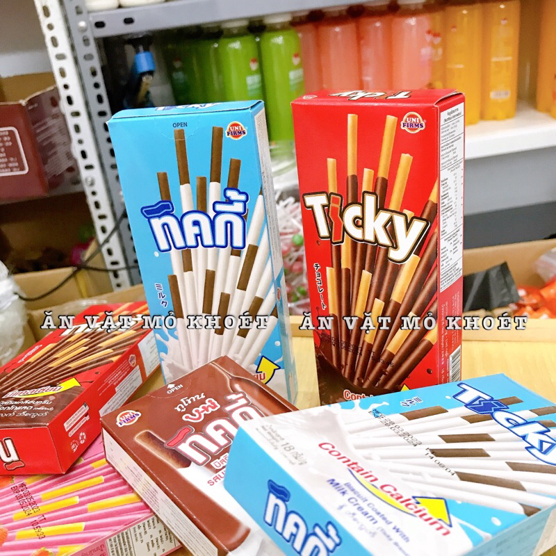 Bánh que ticky thái lan đủ vị - Hộp 20gr 6 Que