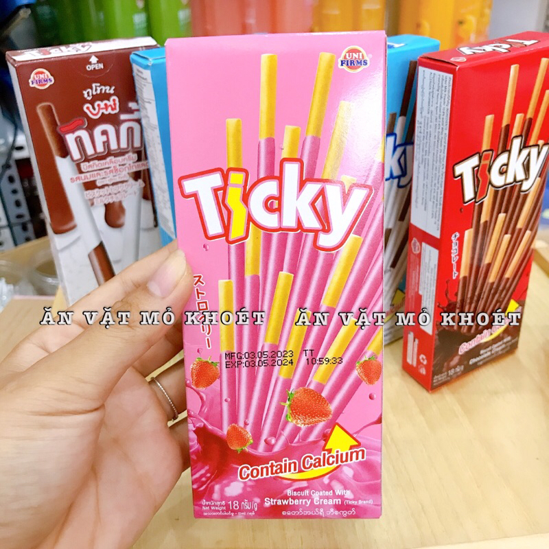 Bánh que ticky thái lan đủ vị - Hộp 20gr 6 Que