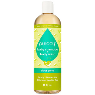 [BILL MỸ ĐI AIR]_Dầu tắm, gội không chứa sulfate cho bé Puracy 12Oz 355ml (Hương Citrus Grove)