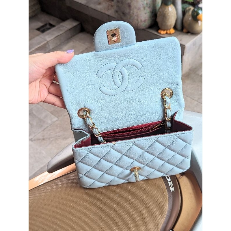 Túi chaleo xanh pastel