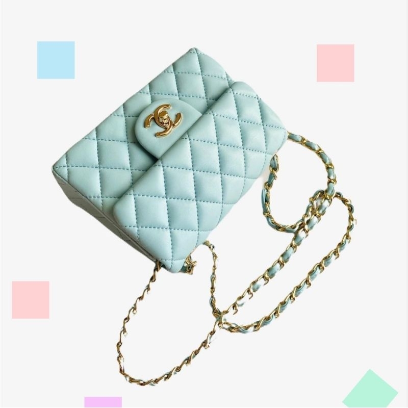 Túi chaleo xanh pastel