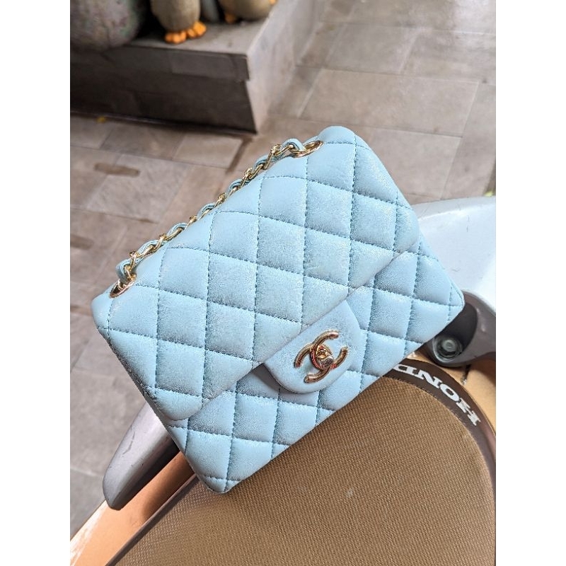 Túi chaleo xanh pastel