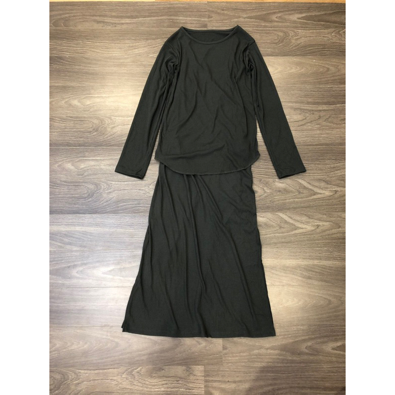 HIPU.VNXK - SET ÁO + ĐẦM THUN GÂN XUẤT NHẬT.