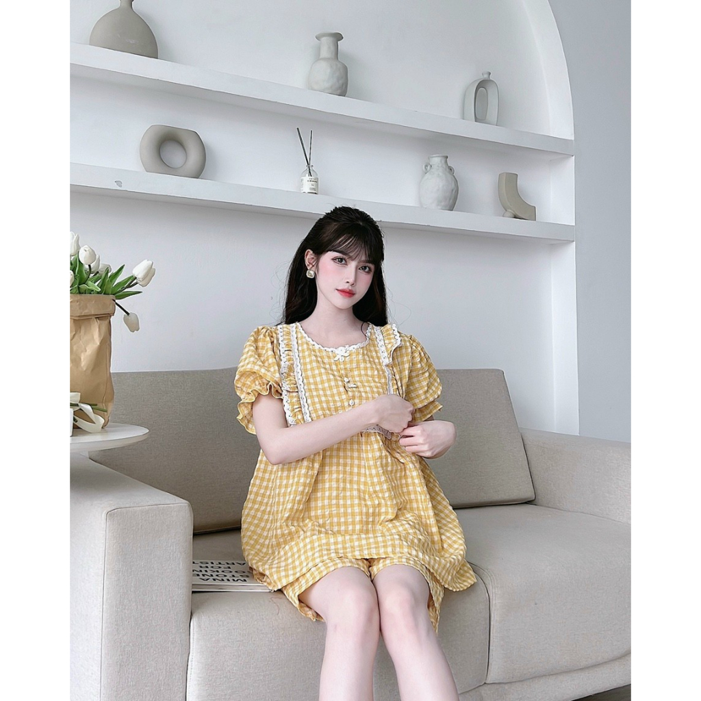 Bộ bầu và sau sinh kẻ sọc mềm mát có khoá cho con bú sau sinh dành cho mẹ từ 45 đến 70kg