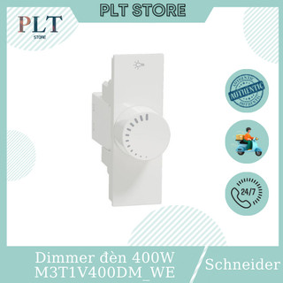 Dimmer đèn, công tắc điều chỉnh độ sáng đèn 400w, size s schneider m3t1v400dm_we dòng avataron a