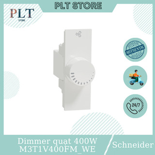 Dimmer quạt, công tắc điều chỉnh tốc độ quạt 400w, size s schneider m3t1v400fm_we dòng avataron a