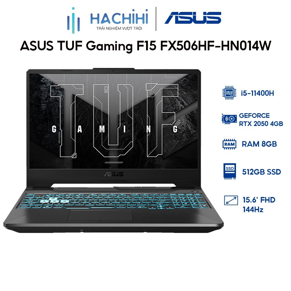 Laptop ASUS TUF Gaming F15 FX506HF-HN014W (i5-11400H|8GB|512GB|RTX™ 2050 4GB|15.6')