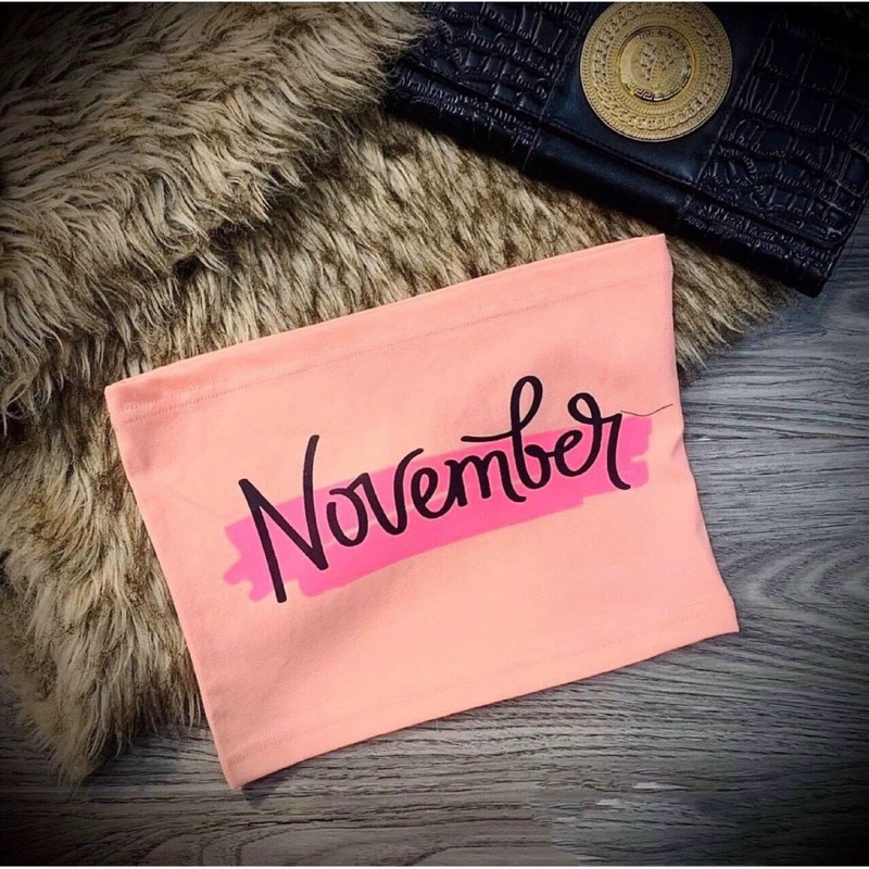 Áo ống in chữ November chất borip - Z1U
