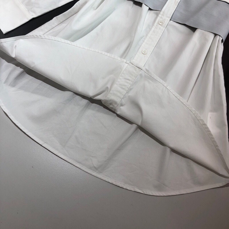 Váy sơ mi dài tay chít eo đơn giản trẻ trung AW phong cách 2023 cao cấp