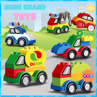 Bộ Lắp Ráp Lớn Kiểu Duplo Ghép Mô Hình Xe Chuyên Dụng Robot - Đồ Chơi Xếp Hình Thông Minh Cho Bé – Nhựa ABS An Toàn