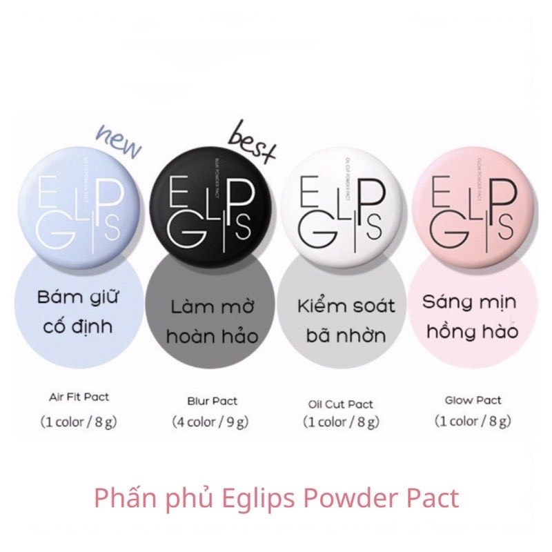 Măng tây baby - Phấn Phủ Nén EGLIPS Powder Pact  kiềm dầu siêu mịn