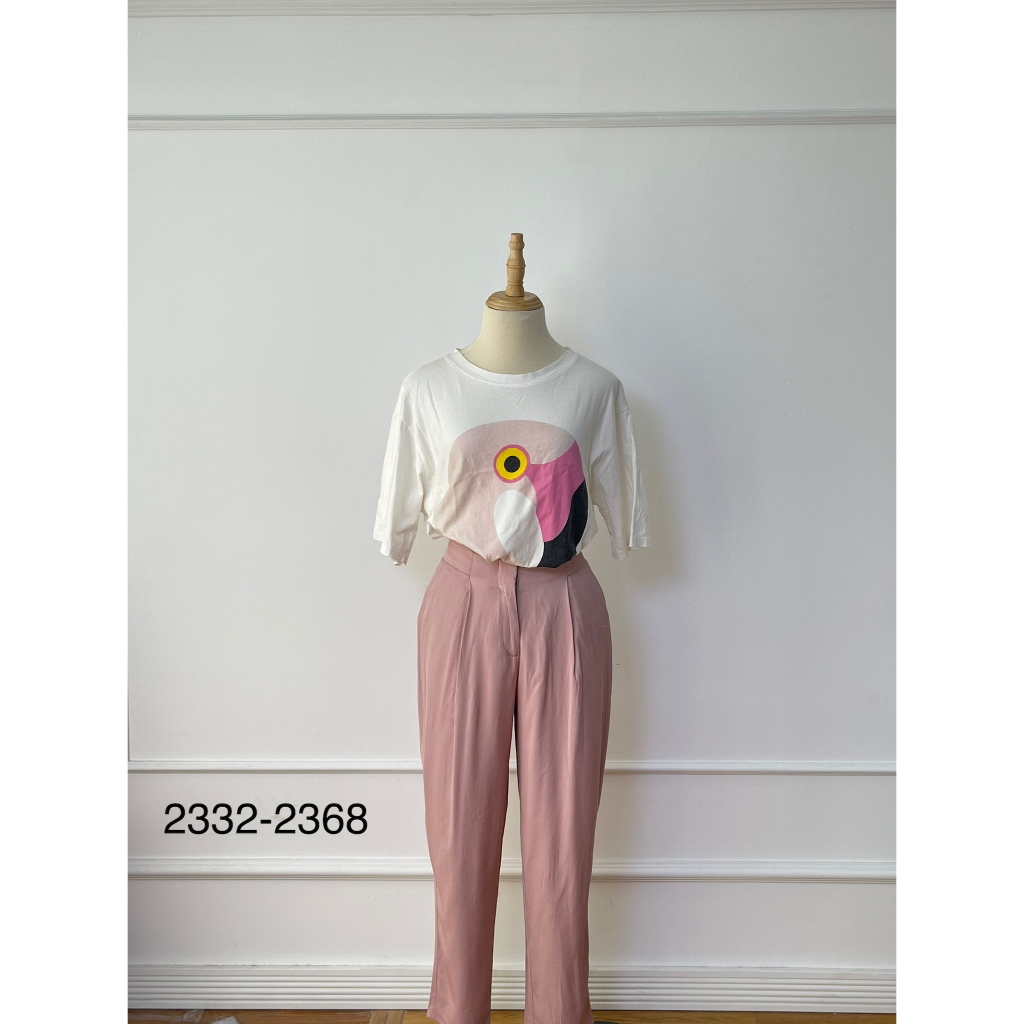 A2332 Áo phông DAYDAY Hàng hiệu chính hãng thời trang nữ màu trắng freesize Secondhand thanh lý ký gửi
