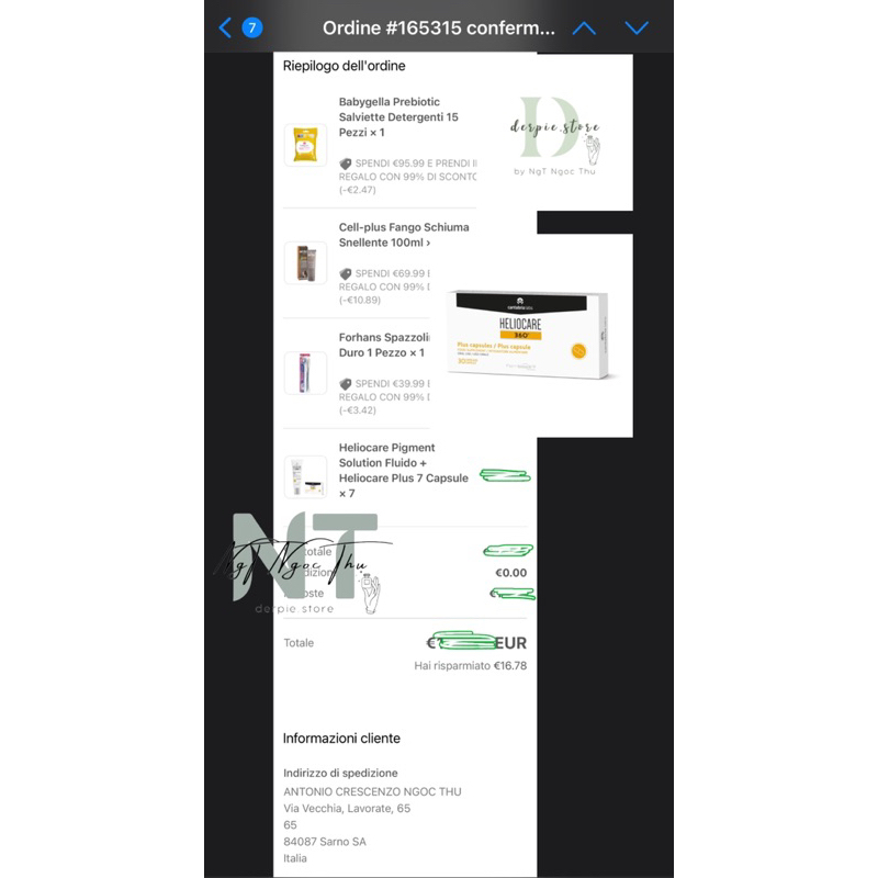 Viên chống nắng nội sinh Heliocare 30v - 60v đủ bills