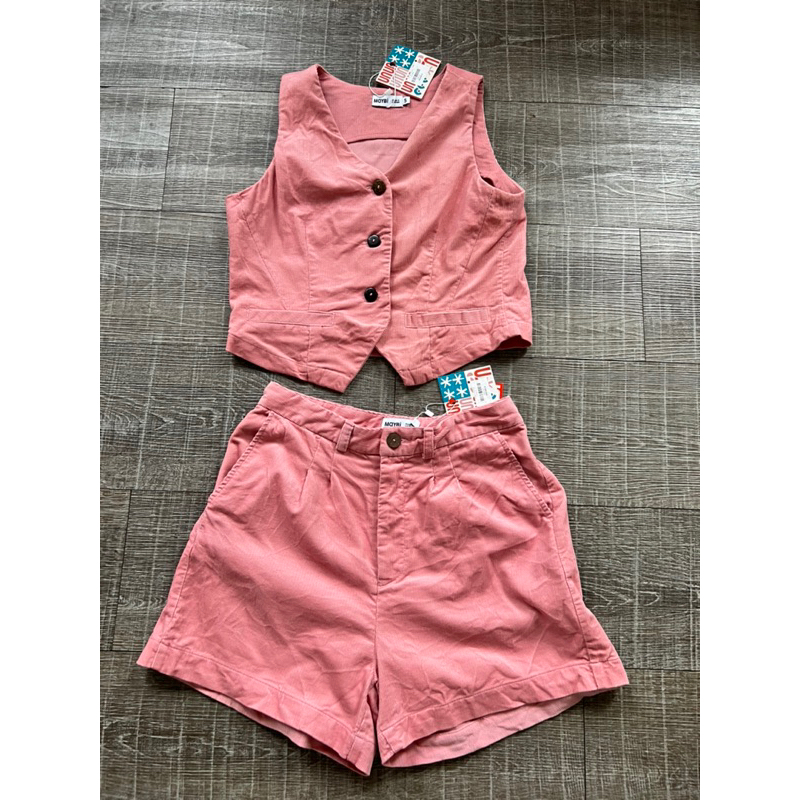 (Thanh lý/Pass) Áo gile Maybi hồng size S newtag 100% (có cả set áo và quần)