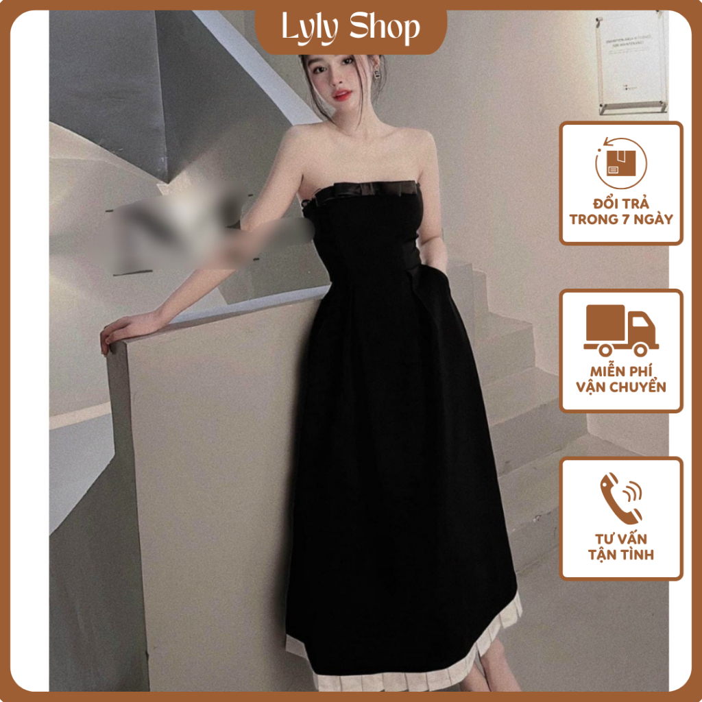 ĐẦM MAXI DỰ TIỆC CUP NGỰC PHỐI XẾP LI TRẮNG ( Có Bigsize)