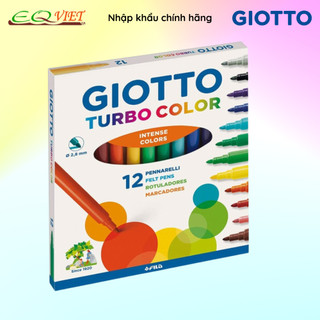 Bút dạ màu nhập khẩu Italy GIOTTO Turbo Color Hộp 12 màu 416000