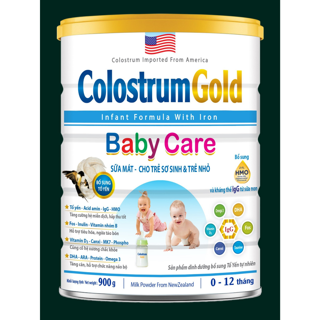 SỮA COLOSTRUM GOLD BABY CARE - 900G ( Sữa mát cho trẻ từ 0 - 12 tháng)